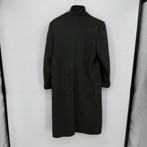 Cassidy Petite Vintage Green Wool Tailored Trench Coat Size 4P USA - Picture 8 of 13